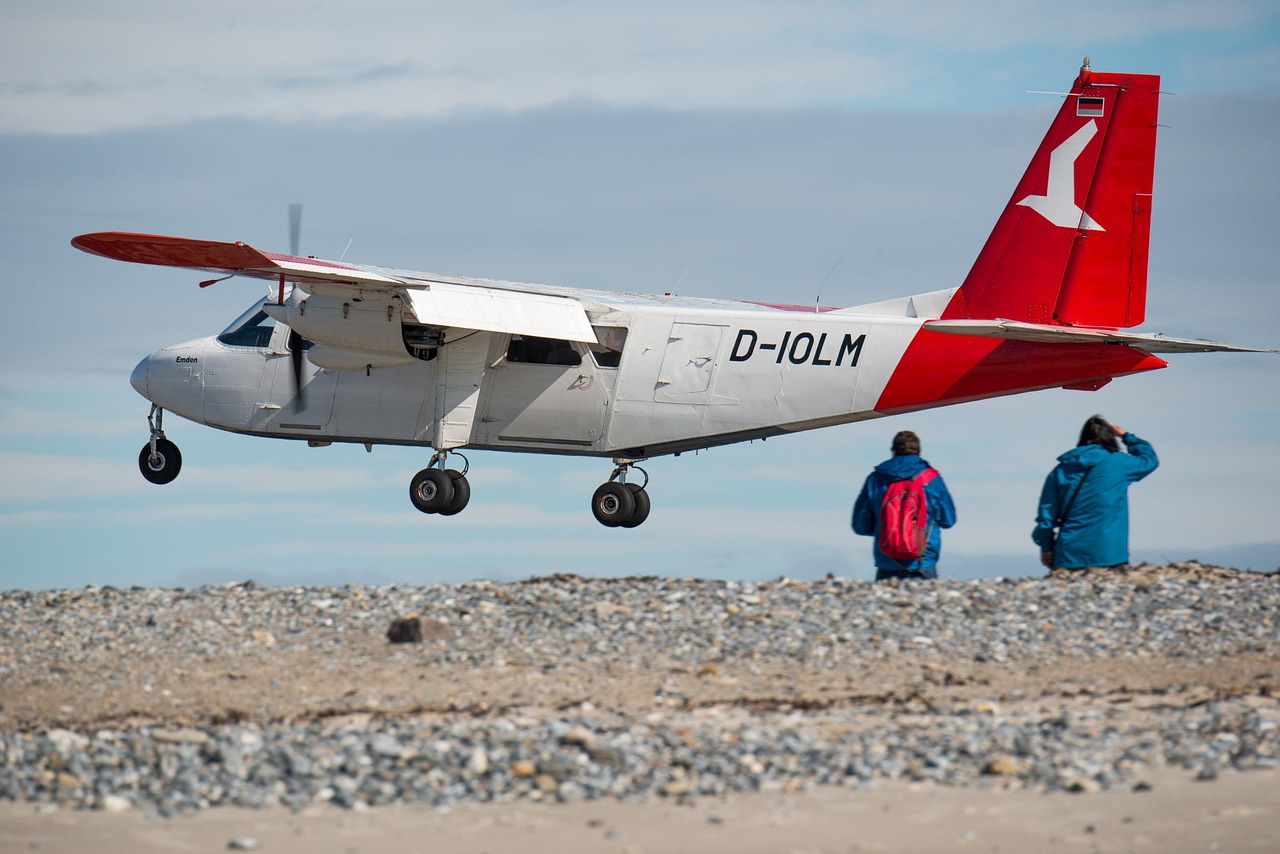 plane, landing, helgoland, dune, low altitude flight, approach, propeller, airport, flying, land, airliner
